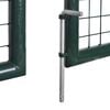 vidaXL Fence Gate Steel 306x100 cm Green