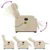 vidaXL Electric Stand up Massage Recliner Chair Cream Fabric