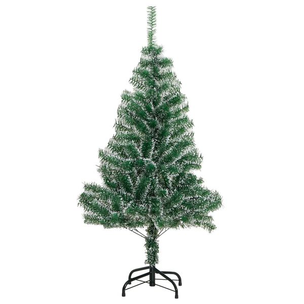vidaXL Artificial Christmas Tree 150 LEDs & Flocked Snow 120 cm