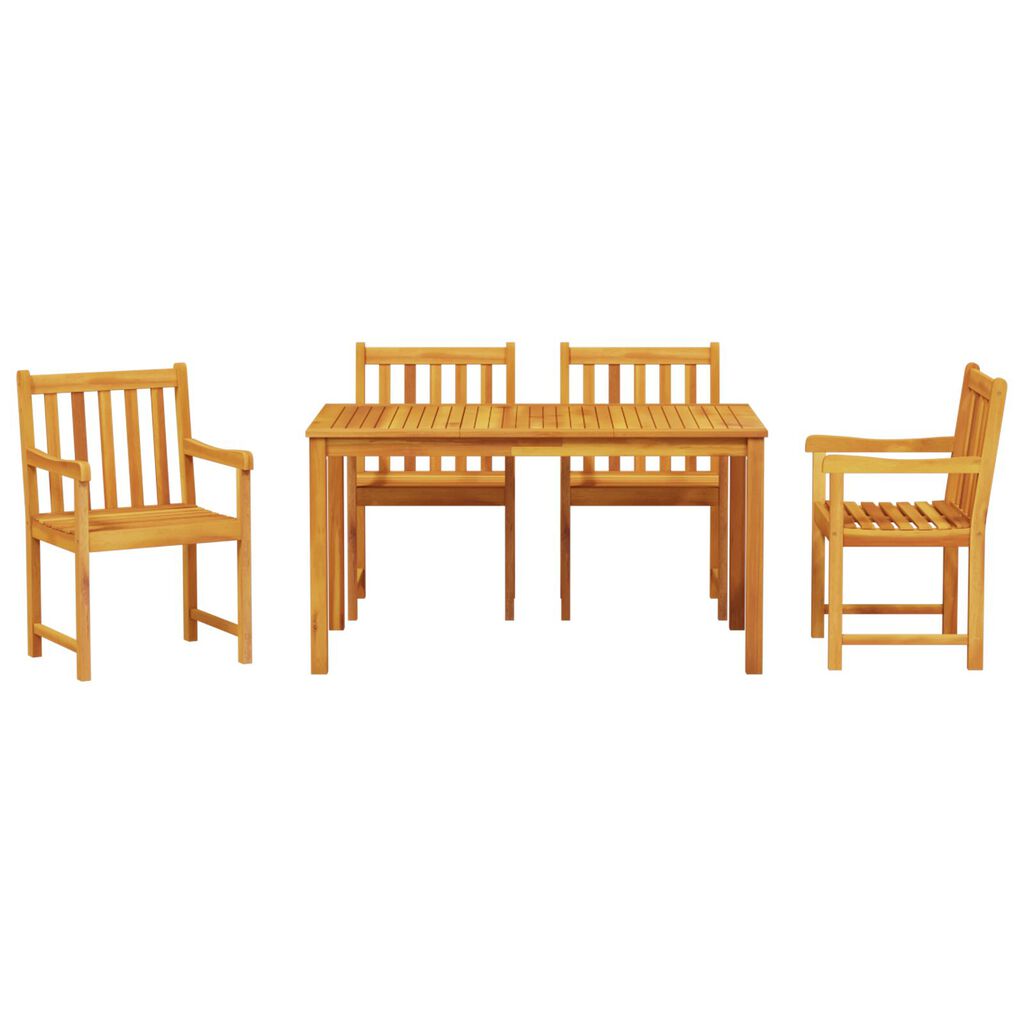 vidaXL 5 Piece Garden Dining Set Solid Wood Acacia
