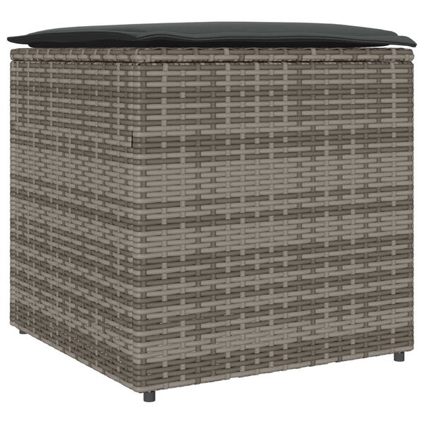 vidaXL Outdoor Storage Box Grey and Dark Grey Rattan Large Storage