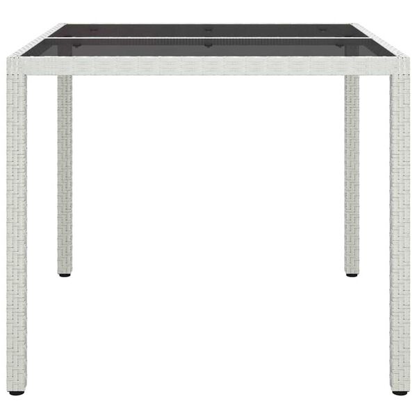vidaXL Garden Dining Table White 90 x 90 x 75 cm Poly rattan