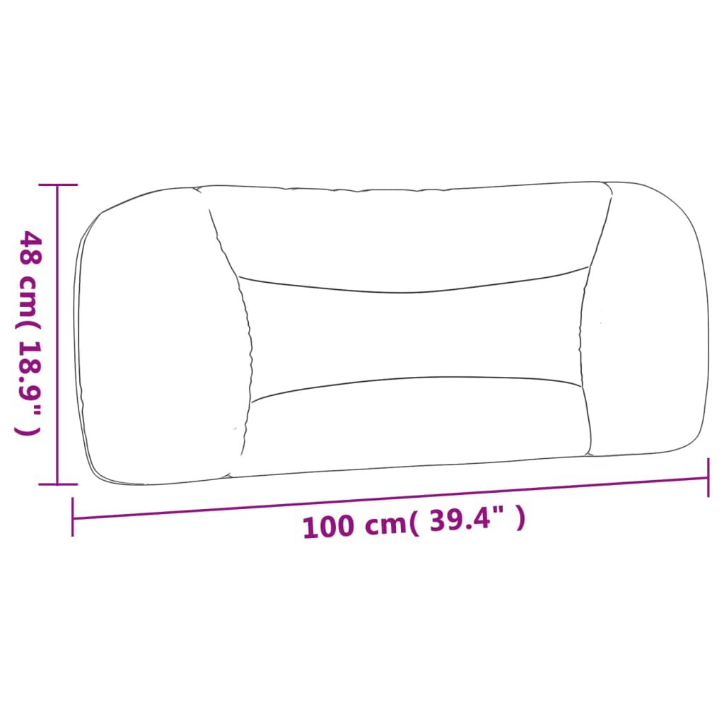 vidaXL Headboard Cushion "Hvar" Dark Grey 100 cm Fabric