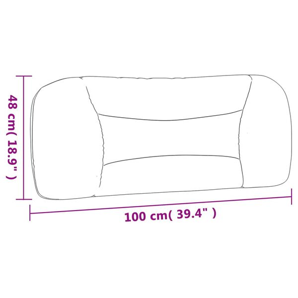 vidaXL Headboard Cushion "Hvar" Dark Grey 100 cm Fabric