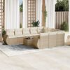 vidaXL 11 Piece Garden Sofa Set with Cushions Beige Poly Rattan