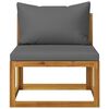 vidaXL 3 Piece Garden Lounge Set with Cushions Solid Acacia Wood