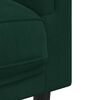vidaXL Sofa Chair with Cushion Dark Green Velvet