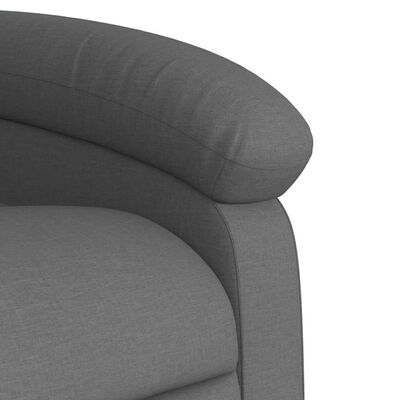 vidaXL Stand up Recliner Chair Dark Grey Fabric