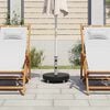 vidaXL Parasol Base Granite 30 kg Round Black