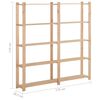 vidaXL 5-Tier Storage Rack 170x28.5x170 cm Solid Pinewood