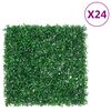 vidaXL Artificial Shrub Leaf Fence&nbsp;24 pcs Green 50x50 cm