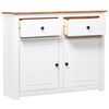 vidaXL Sideboard White 93x40x80 cm Solid Pinewood Panama Range