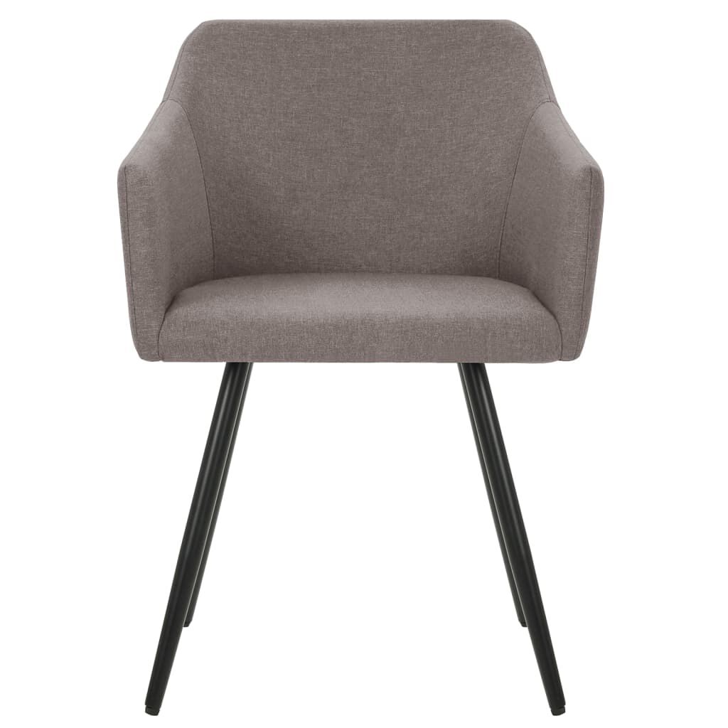 vidaXL Dining Chairs 2 pcs Taupe Fabric