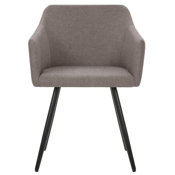 vidaXL Dining Chairs 2 pcs Taupe Fabric