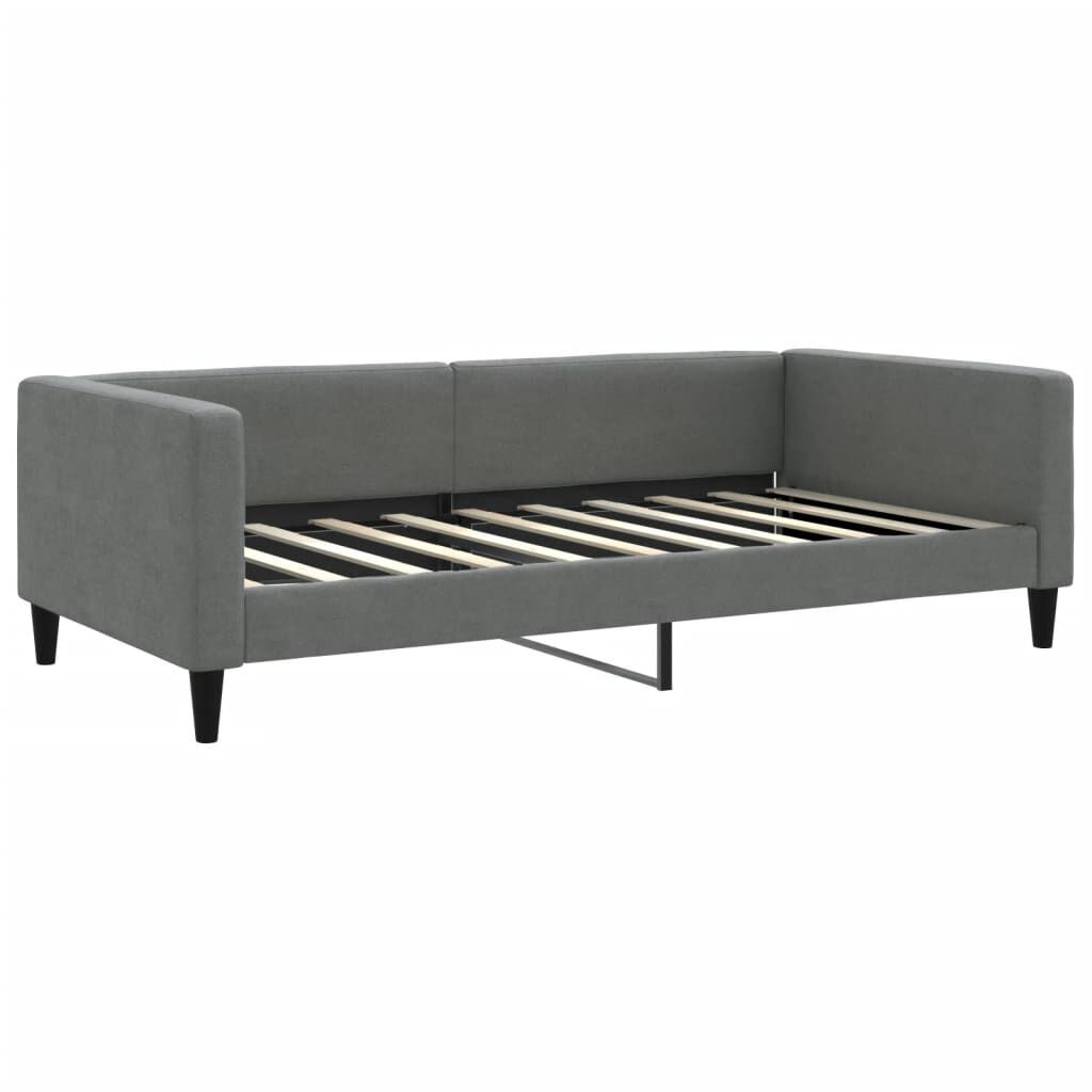 vidaXL Day Bed without Mattress Dark Grey 100x190 cm Fabric