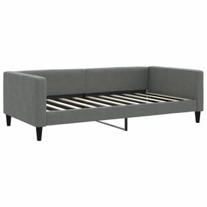 vidaXL Day Bed without Mattress Dark Grey 100x190 cm Fabric