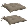 vidaXL Chair Cushions 2 pcs Taupe 40x40x7 cm Oxford Fabric