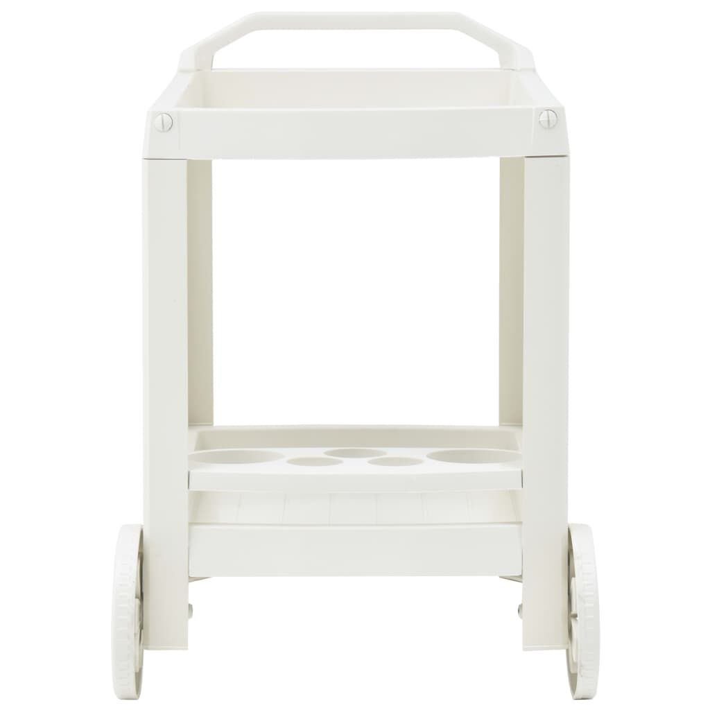 vidaXL Beverage Cart White 69x53x72 cm Plastic
