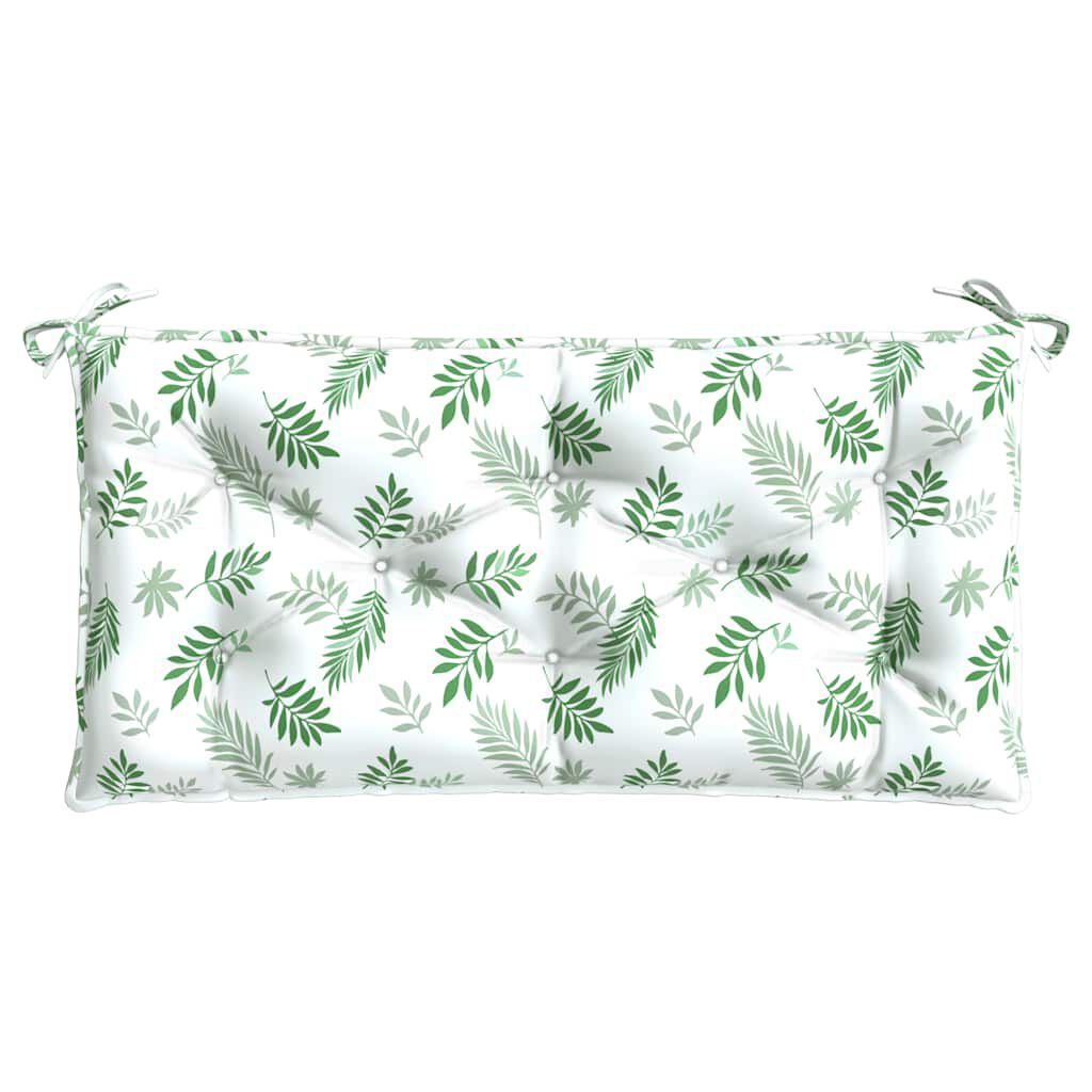 vidaXL Garden Bench Cushions 2pcs Leaf Pattern 100x50x7cm Fabric
