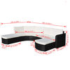 vidaXL 4 Piece Garden Lounge Set with Cushions Poly Rattan Black