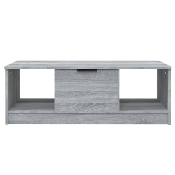 vidaXL Coffee Table Grey Sonoma 102x50x36 cm Engineered Wood