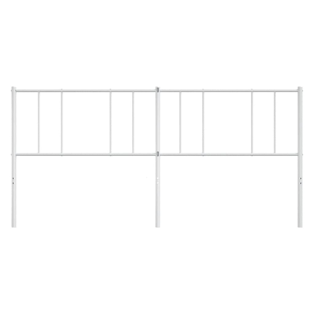vidaXL Metal Headboard White 180 cm