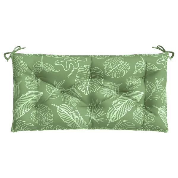 vidaXL Garden Bench Cushion Leaf Pattern 100x50x7 cm Oxford Fabric