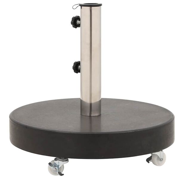 vidaXL Parasol Base Granite 30 kg Round Black