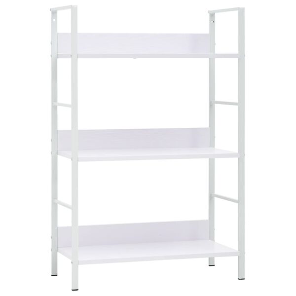 vidaXL 3-Layer Book Shelf White 60x27.6x90.5 cm Engineered Wood