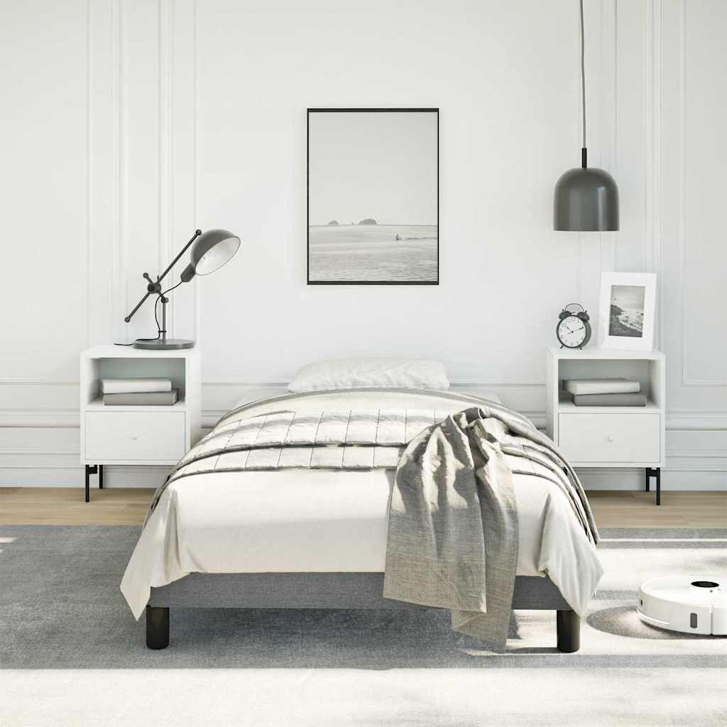 vidaXL Bed Frame without Mattress Dark Grey 100x203 cm Twin XL Fabric