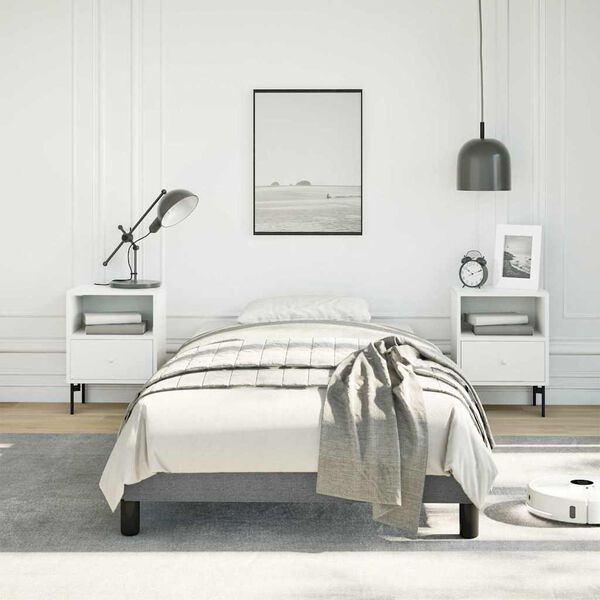 vidaXL Bed Frame without Mattress Dark Grey 100x203 cm Twin XL Fabric