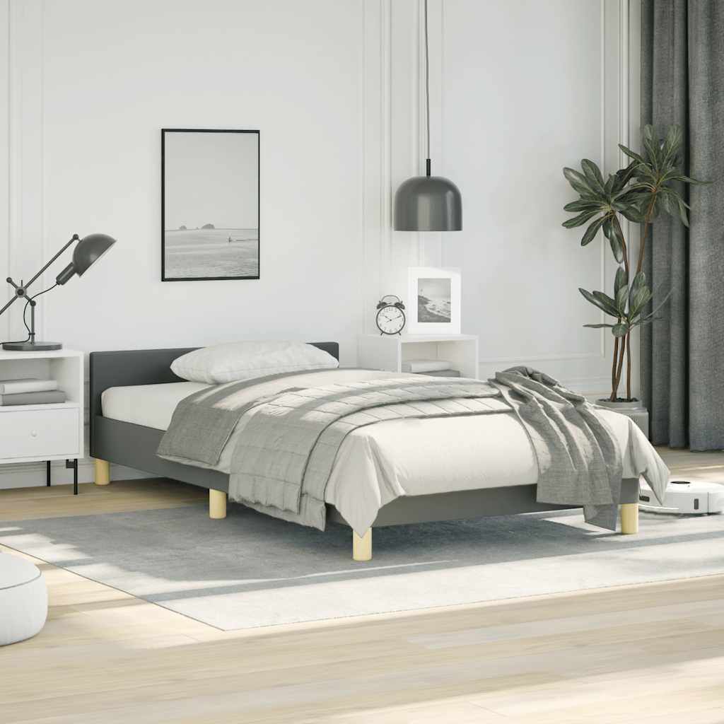 vidaXL Bed Frame without Mattress Dark Grey Twin XL Fabric
