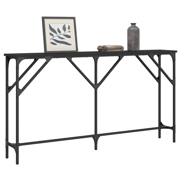 vidaXL Console Table Black 140x23x75 cm Engineered Wood