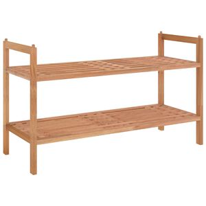 vidaXL Shoe Rack 69x27x41 cm Solid Wood Walnut