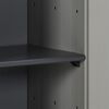 vidaXL Garden Storage Cabinet with 1 Shelf Grey and Black 35x40x85 cm