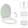 vidaXL Soft-close Toilet Seat White Oval