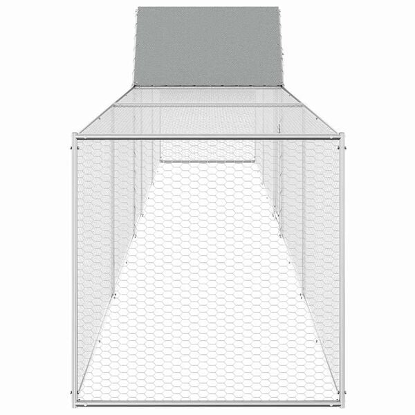 vidaXL Chicken Coop 9x1x1.5 m Galvanised Steel
