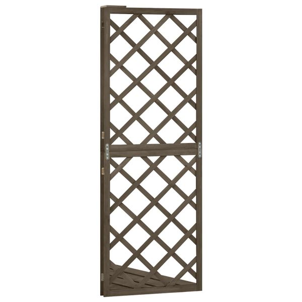 vidaXL Corner Trellis Grey 50x50x145 cm Solid Fir Wood