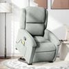 vidaXL Stand up Massage Recliner Chair Light Grey Velvet