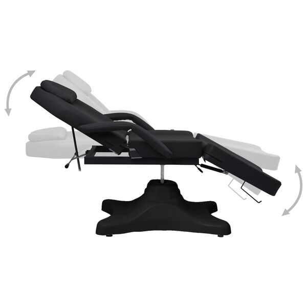 vidaXL Massage Table Black 180x62x(86.5-118) cm