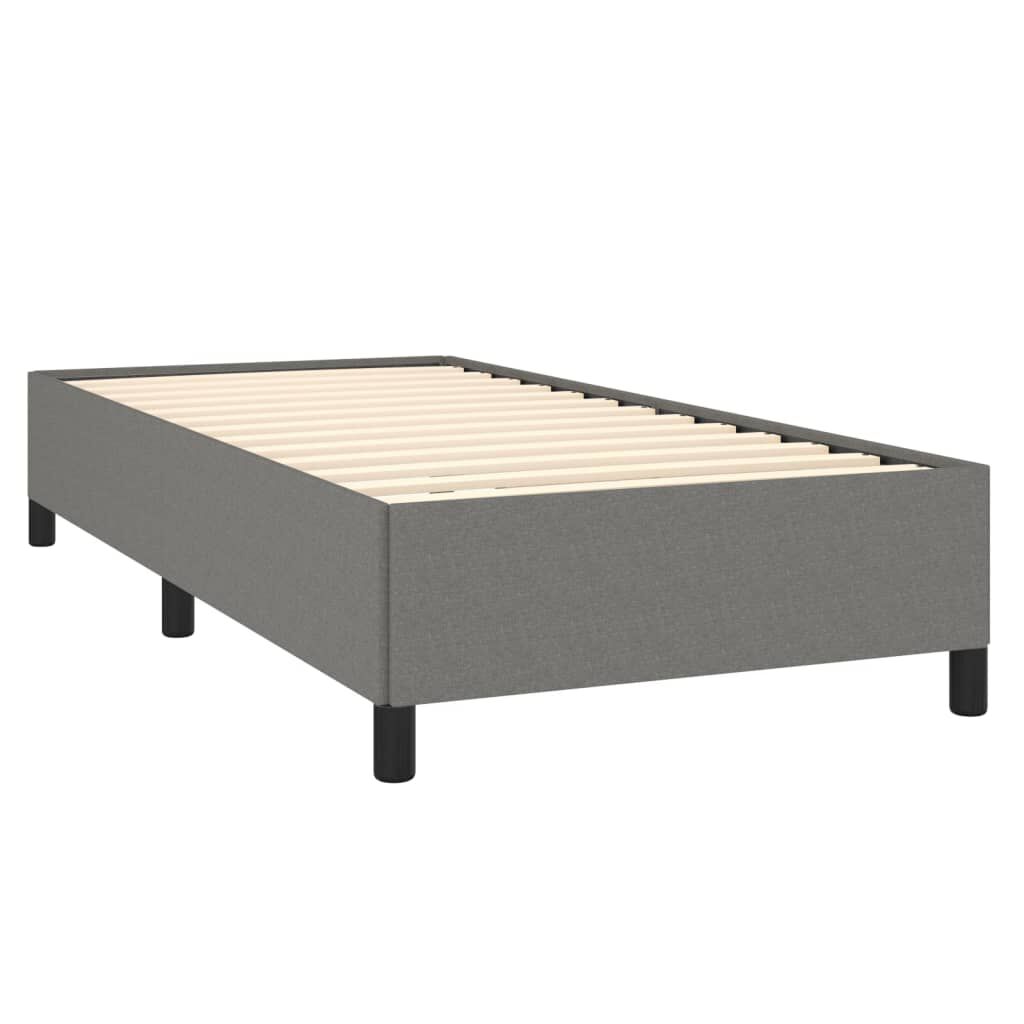 vidaXL Bed Frame without Mattress Dark Grey 100x203 cm Twin XL Fabric