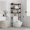 vidaXL Washing Machine Shelf Smoked Oak 67x25x163 cm Engineered Wood