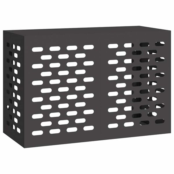 vidaXL Air Conditioner Cover Black 90 x 40 x 60 cm Steel