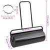 vidaXL Garden Lawn Roller Pull with Aerator Clamps Black 63 L Iron and Steel