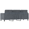 vidaXL 3-Seater Sofa Dark Grey Velvet 180 cm