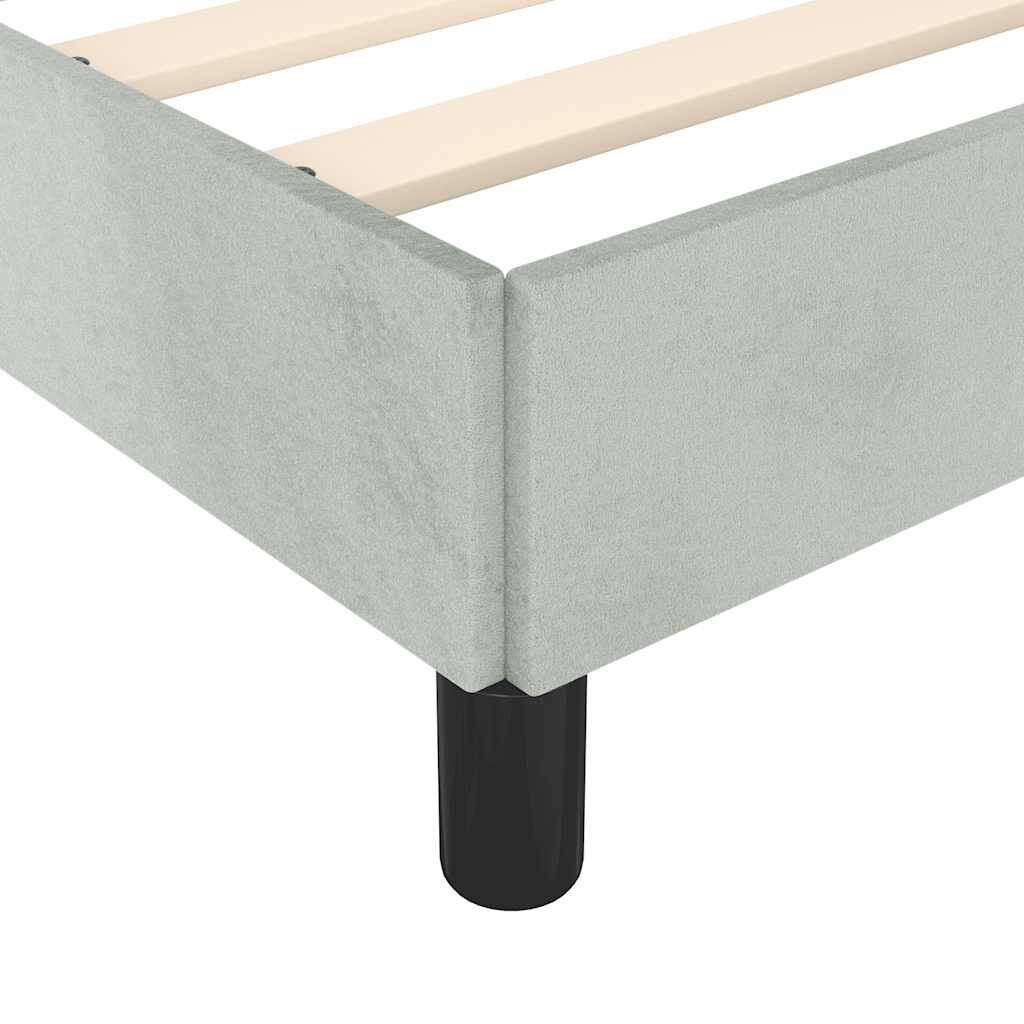 vidaXL Bed Frame without Mattress Light Grey California King Velvet