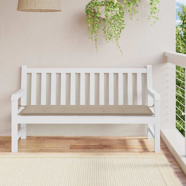 vidaXL Garden Bench Cushion Taupe 150x50x4 cm Oxford Fabric