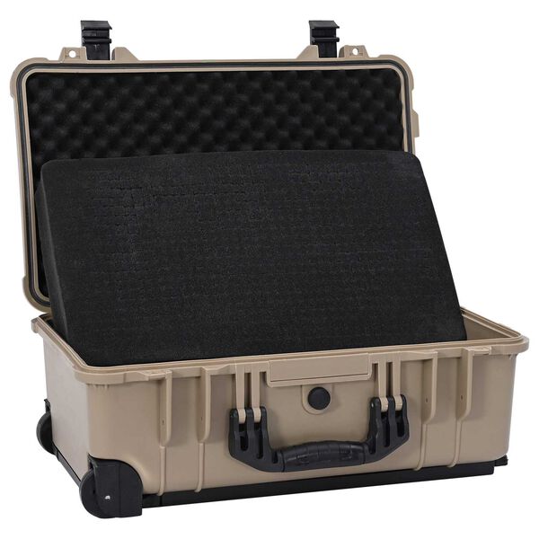 vidaXL Wheel-equipped Tool/Equipment Case with Pick & Pluck Foam Inside
