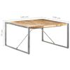 vidaXL Dining Table 140x140x75 cm Rough Mango Wood
