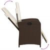 vidaXL Reclining Garden Chair with Footrest Brown Poly Rattan